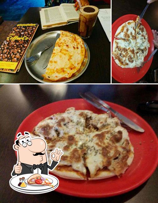 Order pizza at Cafe Coffeeco