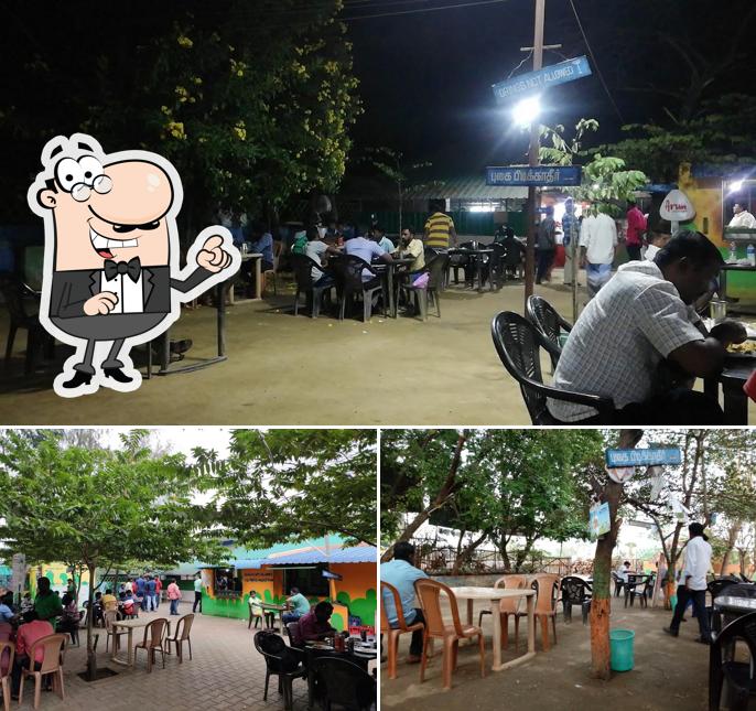 Take a seat at one of the tables at Kumar Punjabi Dhaba