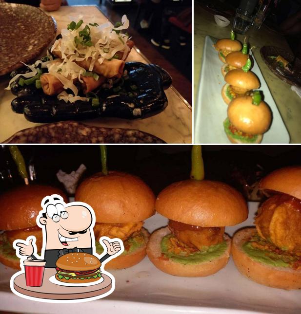 Order a burger at Decode Bar