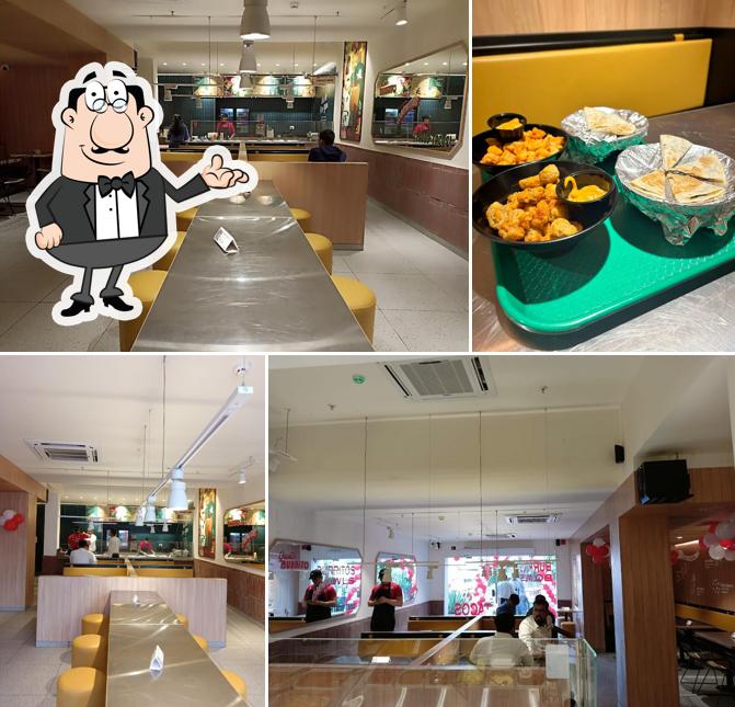 The interior of California Burrito Mexican Kitchen @ East Kailash