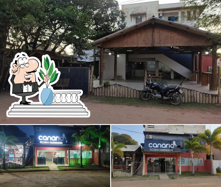 O exterior do Canário Pizzaria e Hambúrgueria