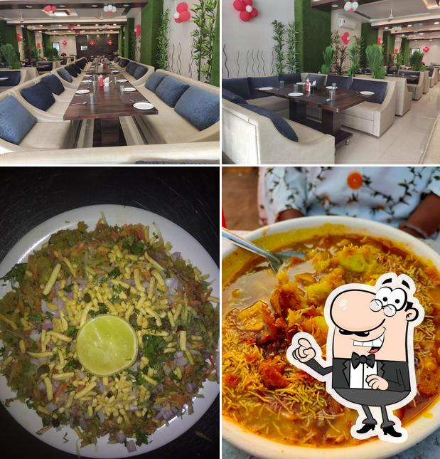 This is the picture depicting interior and food at Rajasthan Restaurants & Sweets