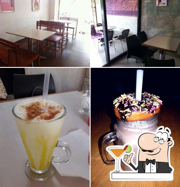 Take a look at the image displaying drink and interior at Boomerang Ice Cream