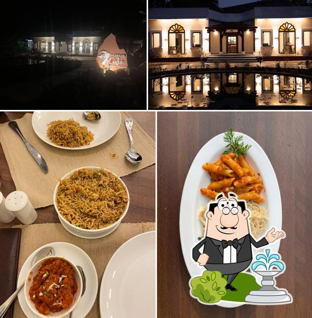 The picture of exterior and food at Fateh's Cafe