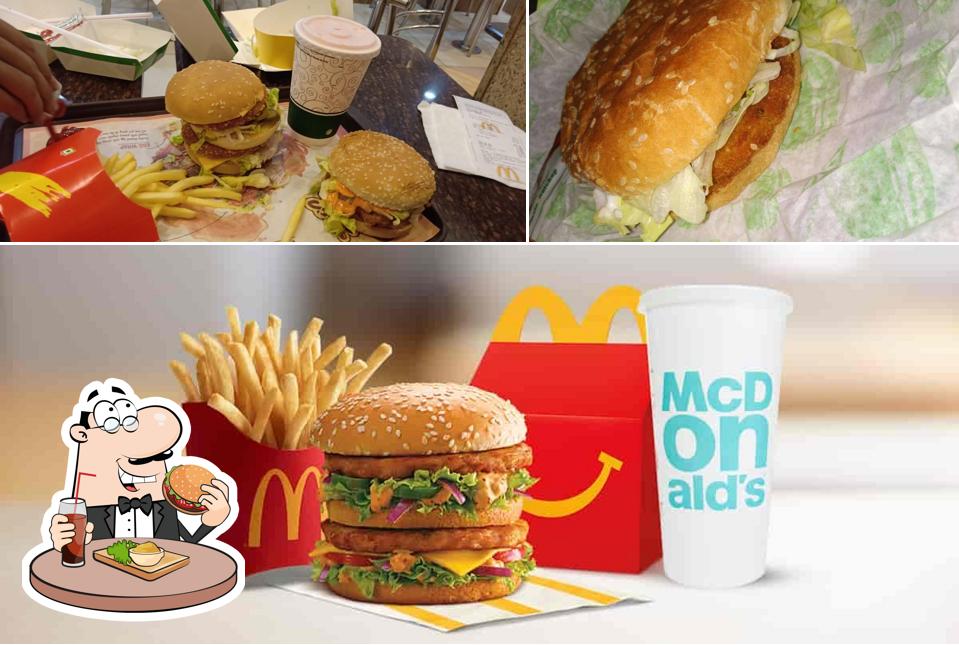 Get a burger at McDonald's