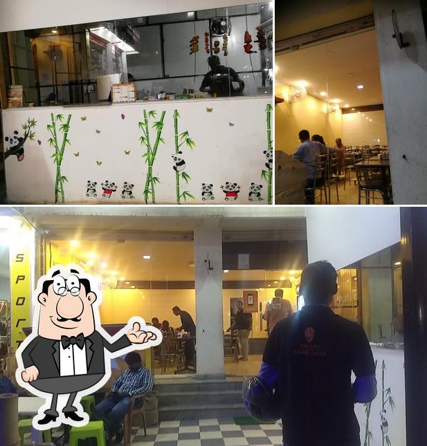 The interior of Swathi Restaurant
