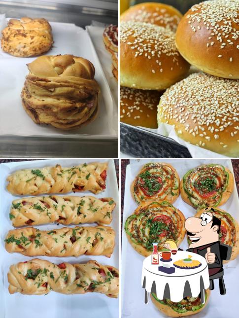 Get a burger at Bake Factory,cake shop