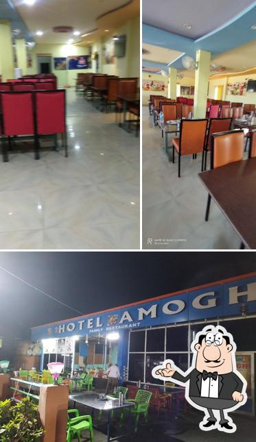 The interior of Hotel Amogh