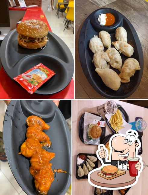 Hamburger at Rowdy Momo Café Rewari