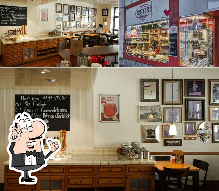 Questa è la foto che raffigura la interni e cibo di Sutter Begg - Bäckerei, Konditorei & Café