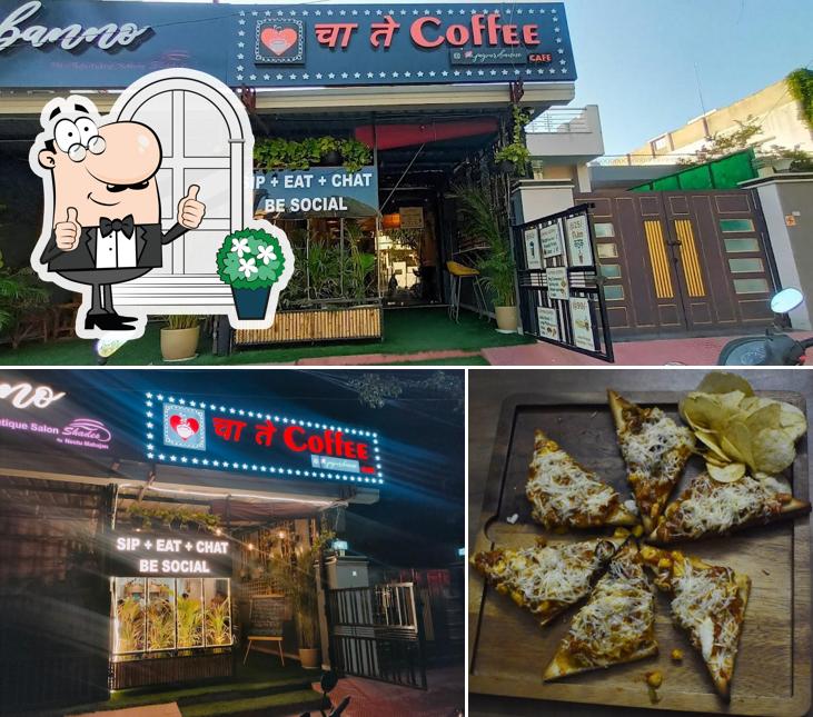 The image of cha te coffee’s exterior and pizza