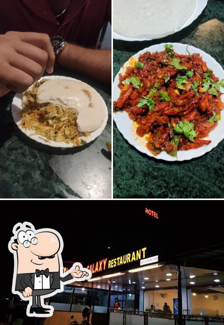 The interior of Galaxy Restaurant (Veg & Non-Veg)