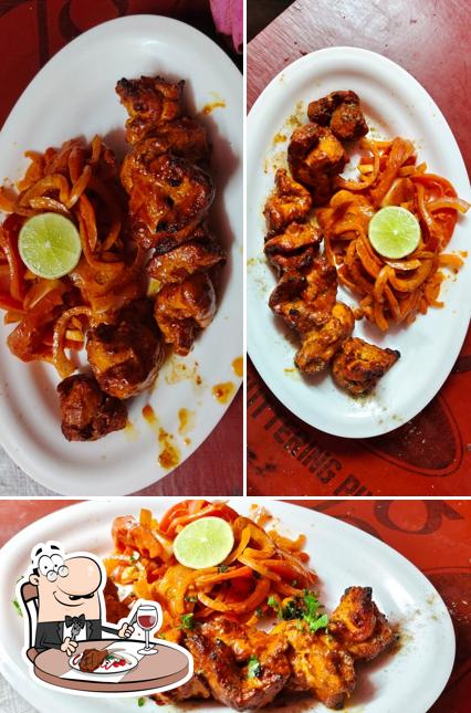 Order meat dishes at Hotel two point zero Family Restaurant & Lodging