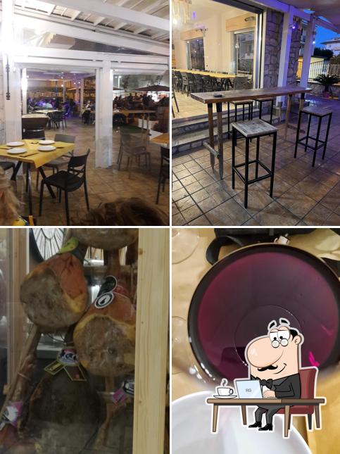 Gli interni di Enoteca il Tino