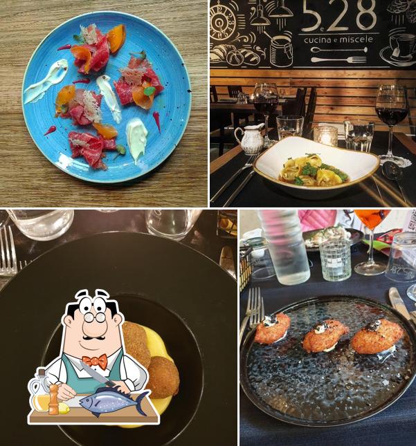 5e28 - cucina e miscele serve un menu per gli amanti del pesce