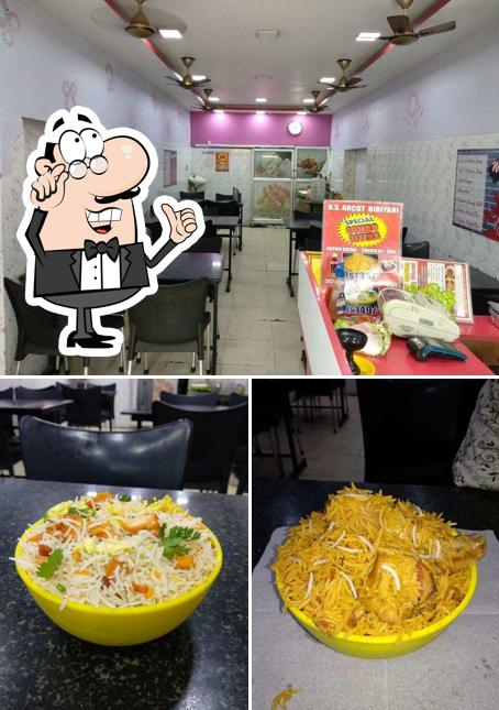 The interior of A.S.Arcot biriyani