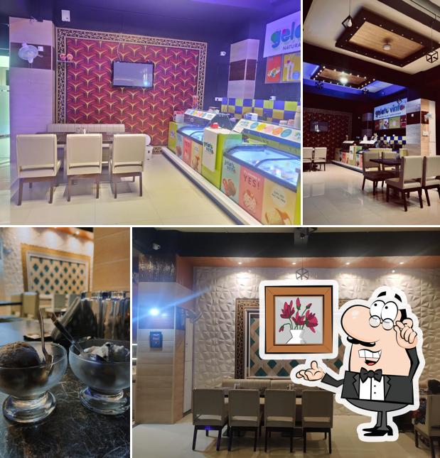 Take a seat at one of the tables at FOOD COURT