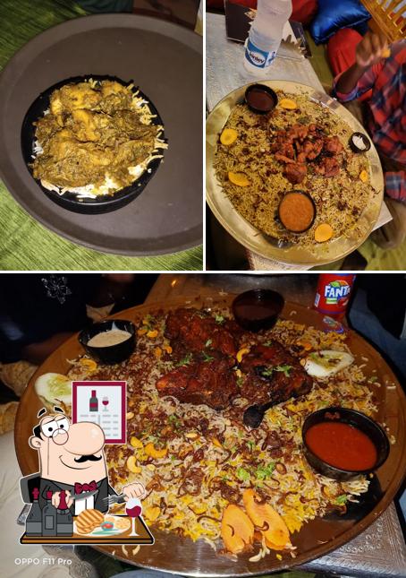 Get meat dishes at Hotel Harivillu