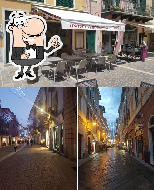 La esterno e interni del ristorante