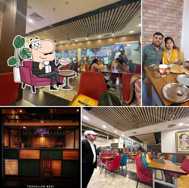 The interior of Udupi Krishna Restaurant