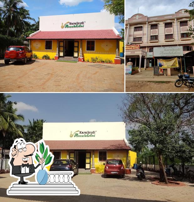 Enjoy the view at the outside area of Karaikudi Annalakshmi Restaurant