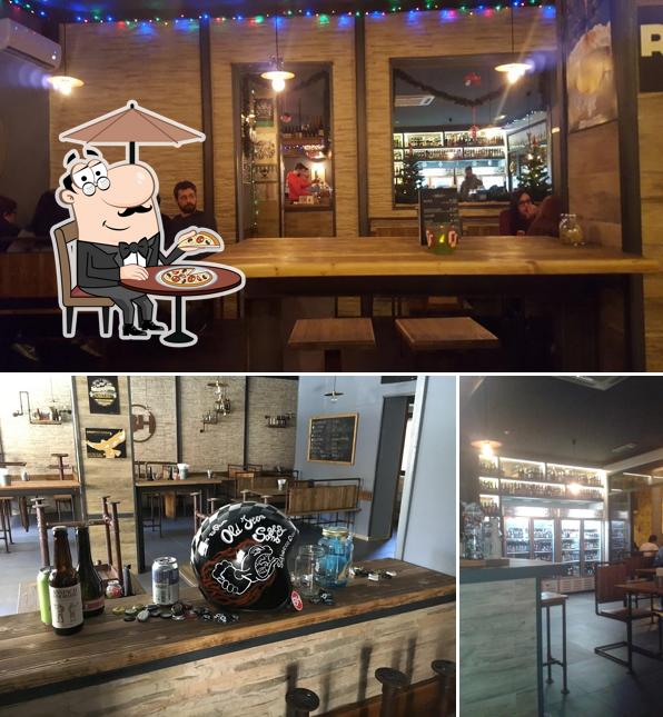 Goditi la vista dall'area esterna di Beer Hunters