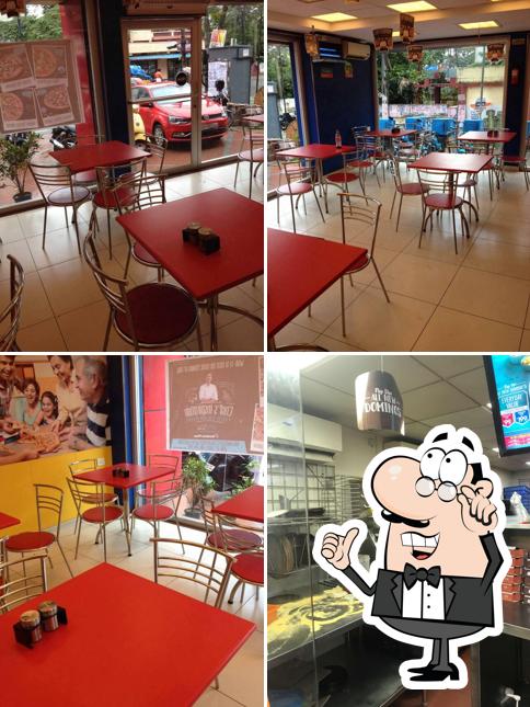 The interior of Domino's Pizza