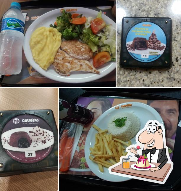 Giraffas Miramar Shopping serve uma variedade de pratos doces