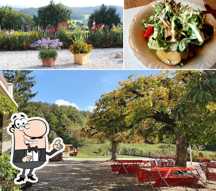 Guarda la immagine che presenta la esterno e cibo di Gasthof Alpbad