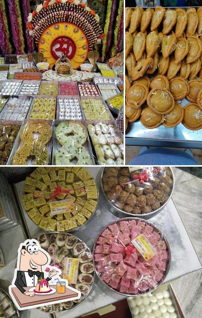 Sri Baldev sweets serves a selection of sweet dishes