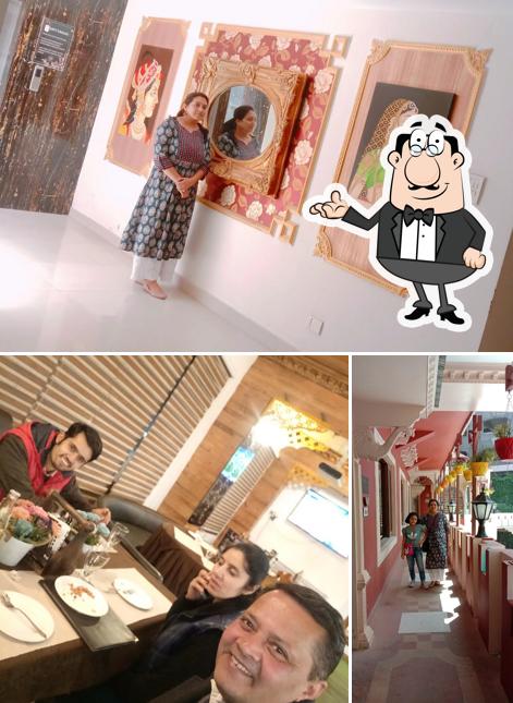 Take a seat at one of the tables at 56 Bhog Restaurant