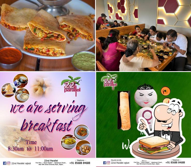 Order a sandwich at 22nd Parallel Rajkot - Exclusive South Indian kitchen