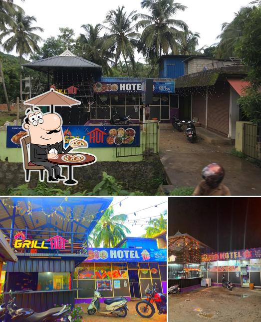 The exterior of Hotel Grill Hut