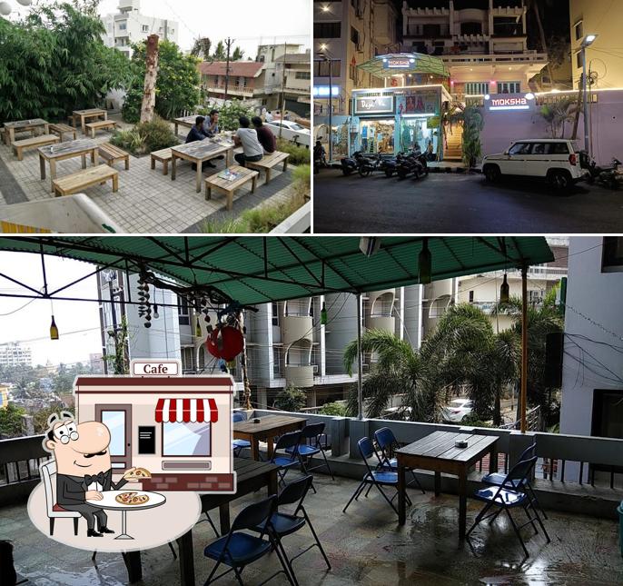 Among various things one can find exterior and interior at Moksha Resto cafe by Namo Food