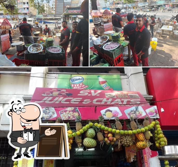 The restaurant's exterior and food