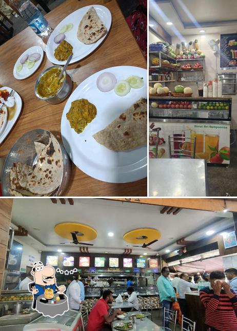 The picture of food and interior at HOTEL SRI SAMPOORNA
