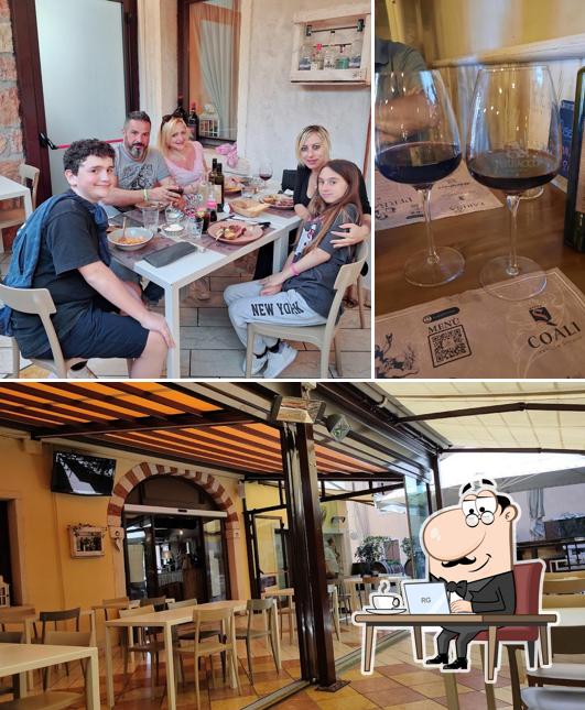 Gli interni di Osteria PerBacco