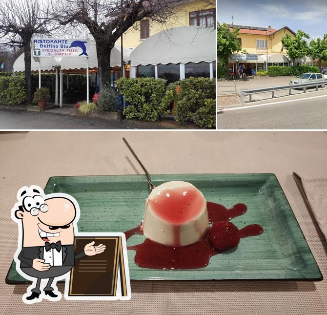 La esterno e cibo del ristorante