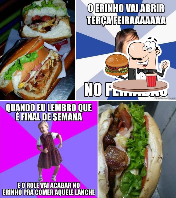Consiga um hambúrguer no ERINHO LANCHES