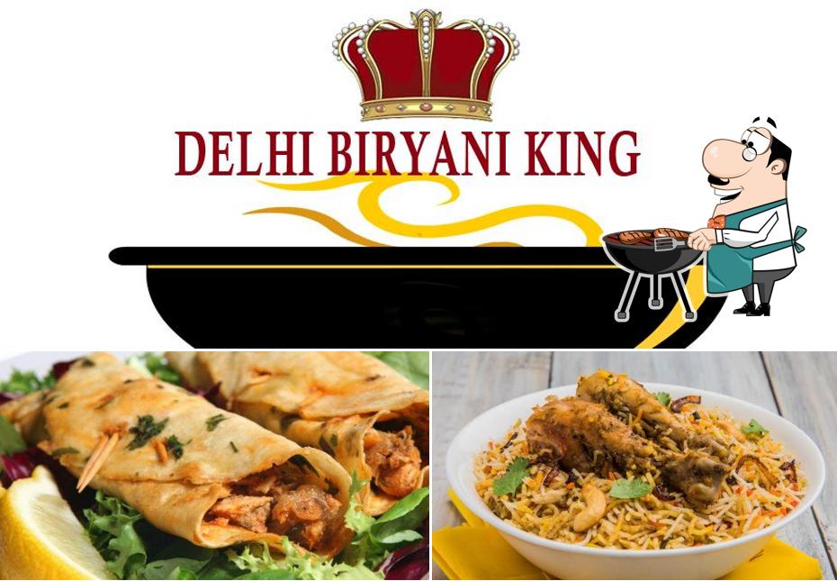 Order meat dishes at DELHI BIRYANI KING
