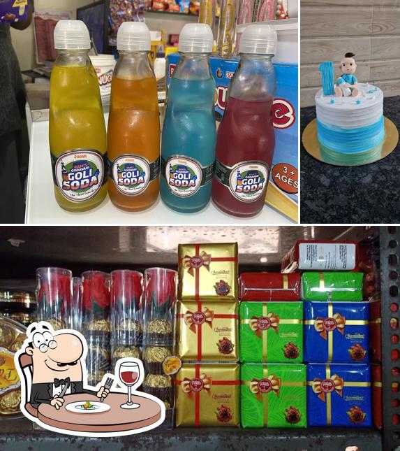 Food at Raja ice parlor and bakery
