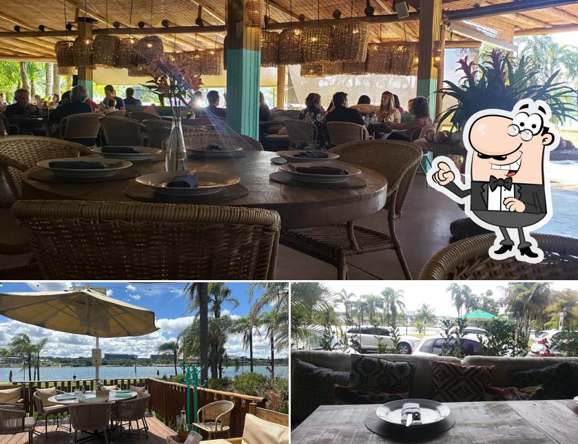 O interior do Sallva Bar e Ristorante - Pontão Lago Sul - Brasília DF