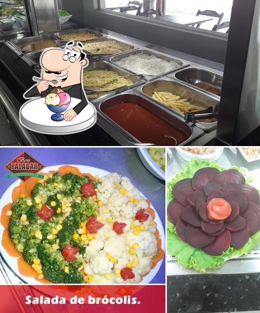 Bom Paladar O Mangueirão serve uma escolha de pratos doces