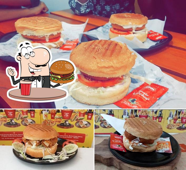 Try out a burger at Lassi n cafe