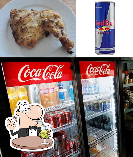 This is the picture showing drink and pizza at PARAS CHICKENS