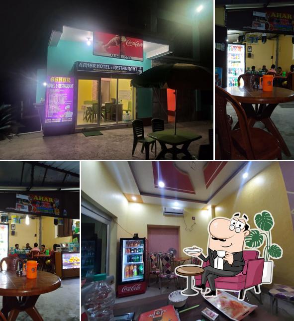 The interior of Aahar Hotel and Restaurants