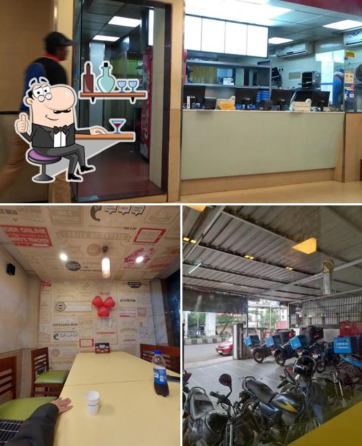 The interior of Domino's Pizza Sanmitra Nagar, Ratnagiri