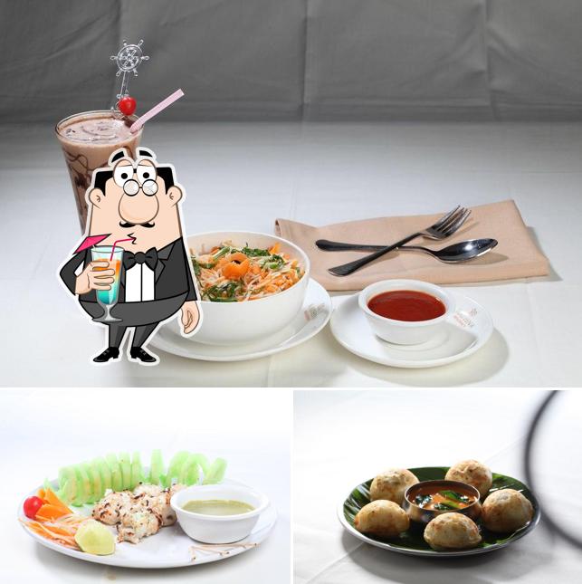 Take a look at the photo depicting drink and food at Fusion
