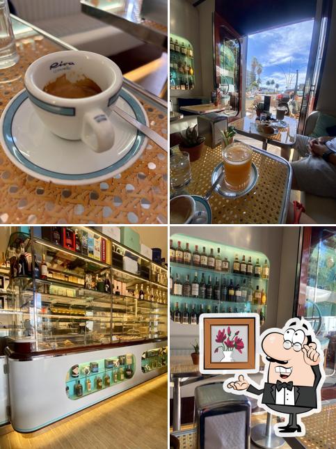 Questa è la immagine che presenta la interni e cibo di Riva Cafè di Oscar Leonessa