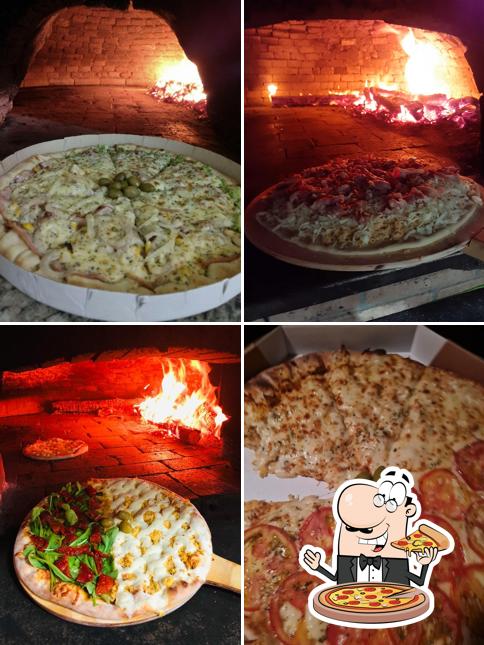 Escolha pizza no Torres de Pizza